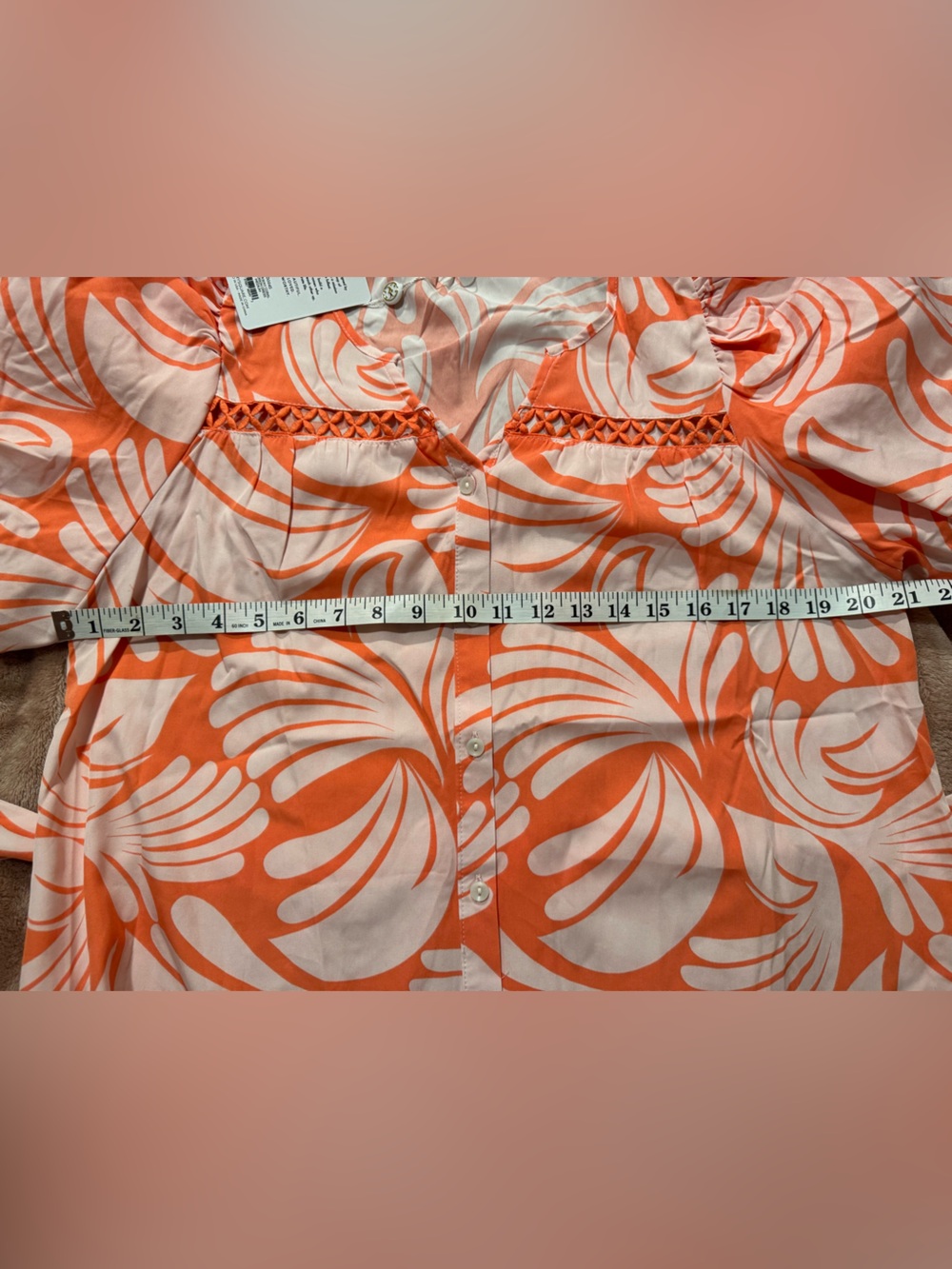 NWT Mary Square Addison Dress, Sail Away Coral Print, Size Medium - Picture 5 of 6